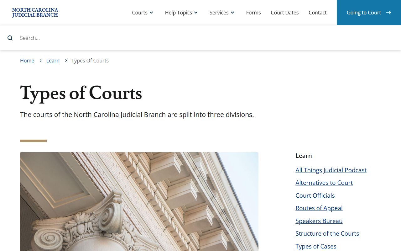 Nash County Clerk of Superior Court types of courts