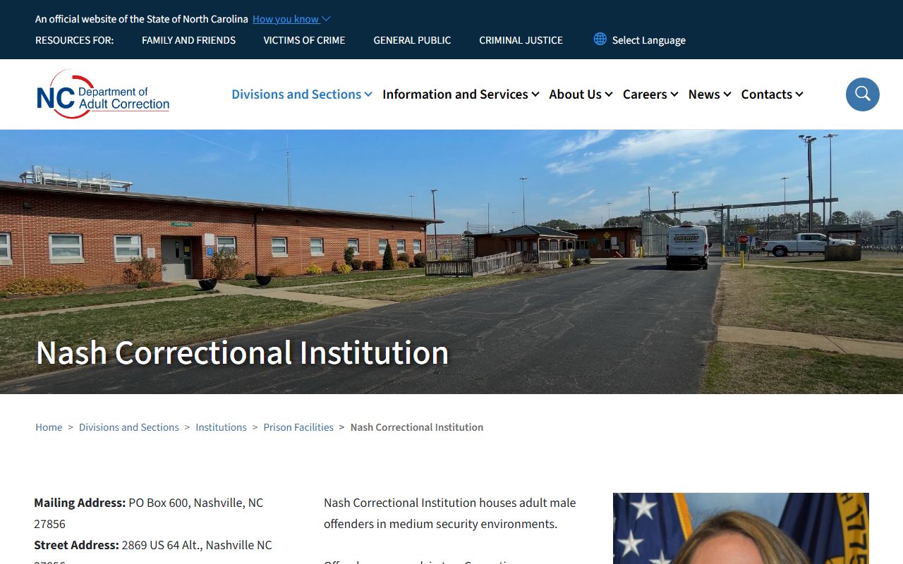 Nash County criminal court records Nash Correctional Institution