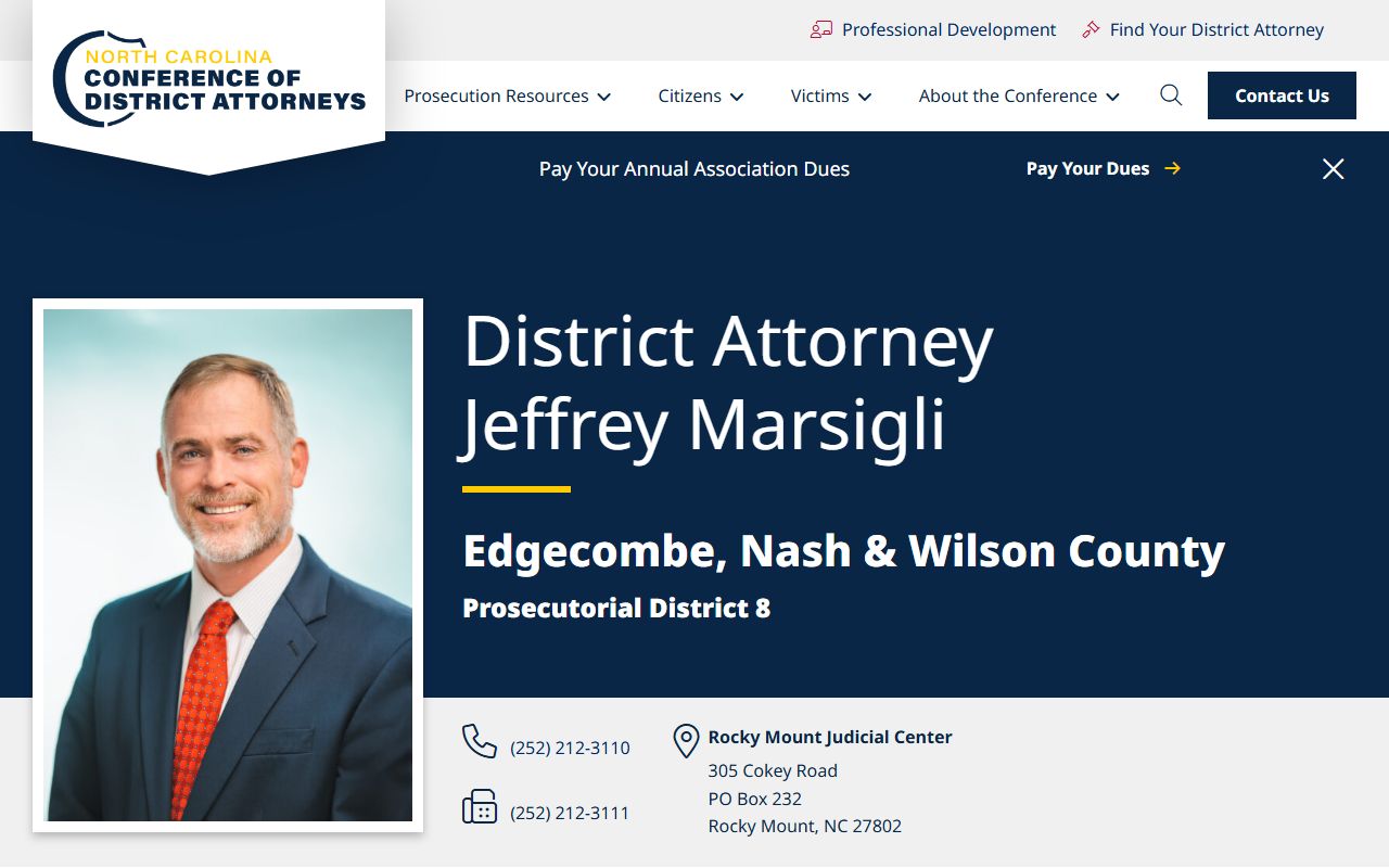 Nash County District Court Prosecutorial District 8 District Attorney