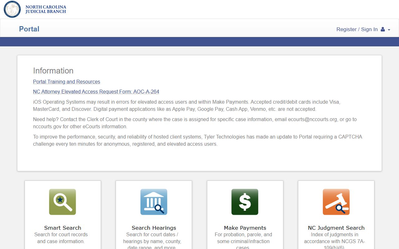 Nash County court records in the NC eCourts Portal